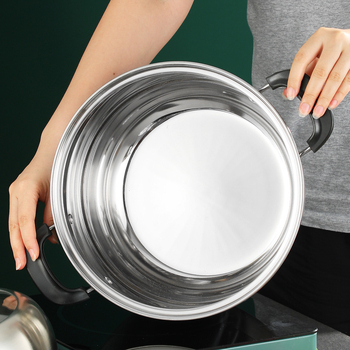 Jiequn 304 nehrđajući čelik parni lonac sa tri sloja, debelim dnom, kućna upotreba, veliki kapacitet