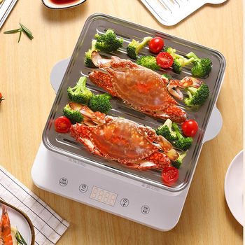 Ηλεκτρικός ατμομάγειρας, τρία επίπεδα, χωρητικότητα 10 L+, προγραμματιζόμενο έλεγχο, 800W, 220/110V, εσωτερική επένδυση SUS304