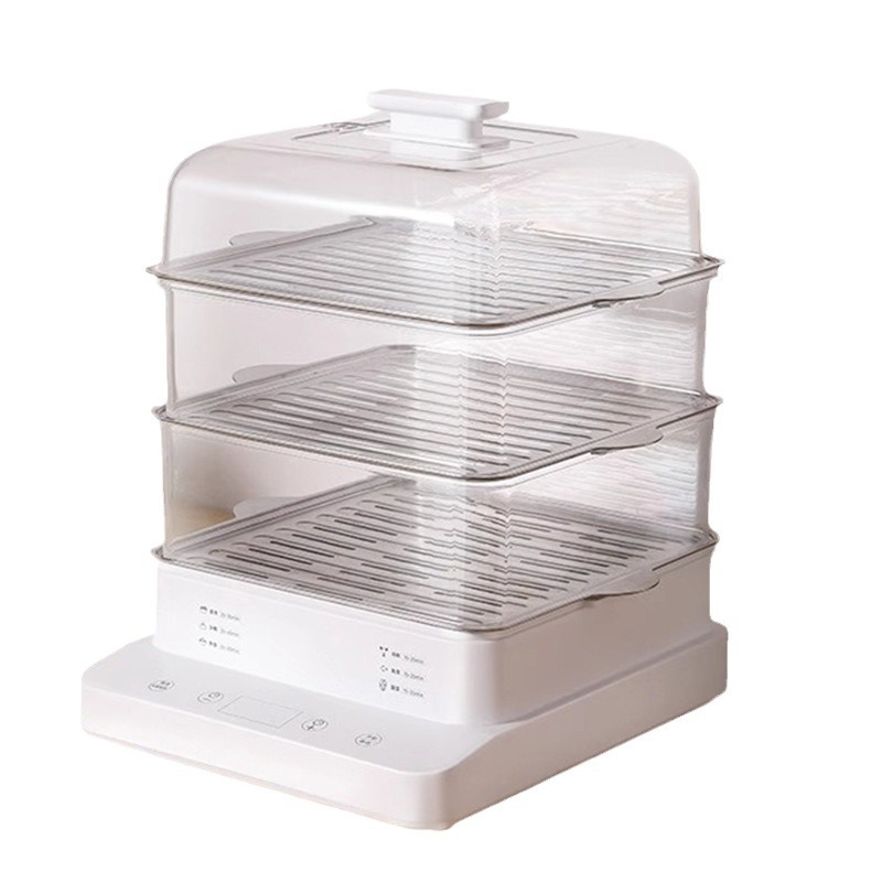 Ηλεκτρικός ατμομάγειρας, τρία επίπεδα, χωρητικότητα 10 L+, προγραμματιζόμενο έλεγχο, 800W, 220/110V, εσωτερική επένδυση SUS304