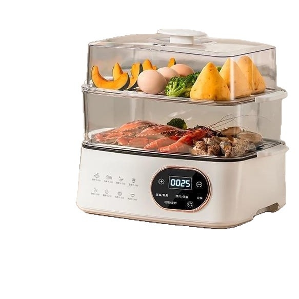 Aburitor electric cu două niveluri, capacitate 9,5 L, 1350 W, vas intern din oțel inoxidabil