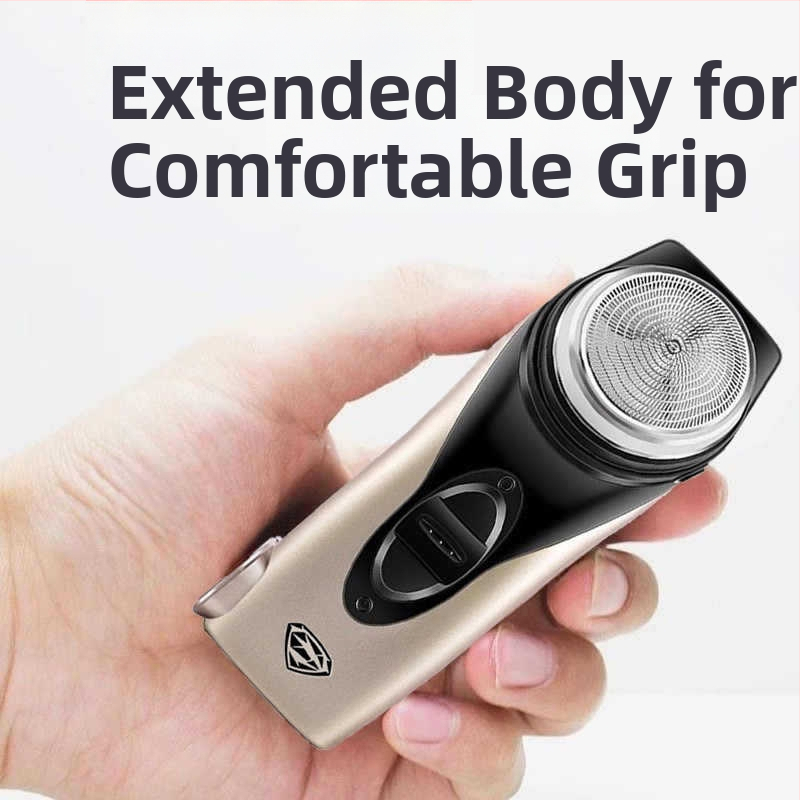 RS102 elektrický holiaci strojček, nabíjateľný, rotačná hlava s 1 čepeľou, plávajúca hlava, 30 minút prevádzky