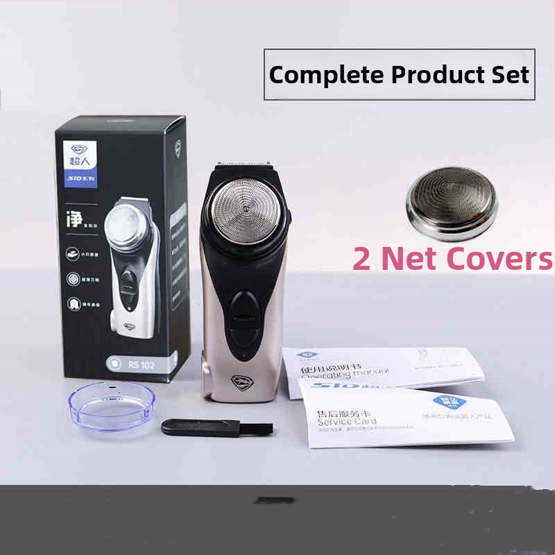 RS102 elektrický holiaci strojček, nabíjateľný, rotačná hlava s 1 čepeľou, plávajúca hlava, 30 minút prevádzky