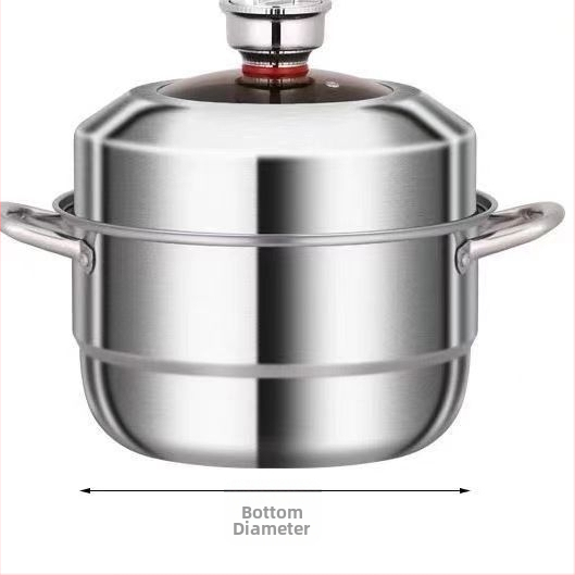 Trojvrstvový parník z nehrdzavejúcej ocele 304 pre indukčné varné dosky