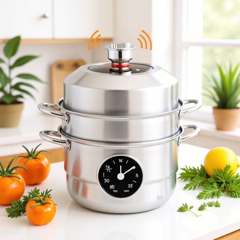 Parni lonac sa tri sloja od 304 nehrđajućeg čelika za indukcijske ploče