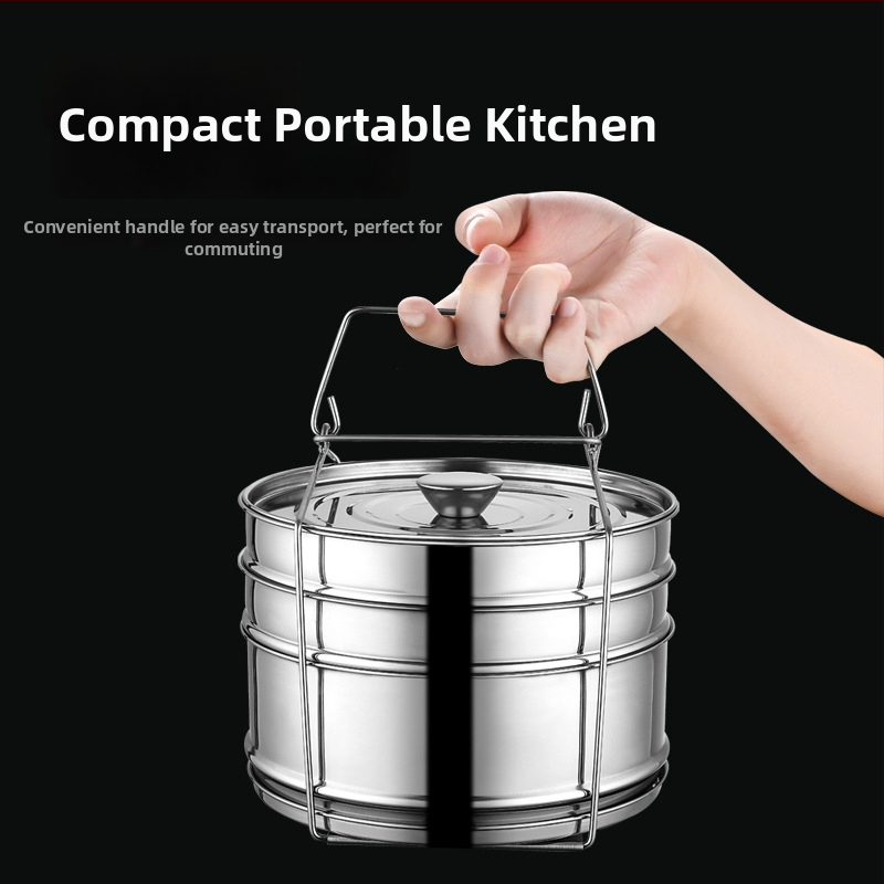 Parna košarica od nehrđajućeg čelika 304 za rižar, 2–3 sloja, prilagodljiva