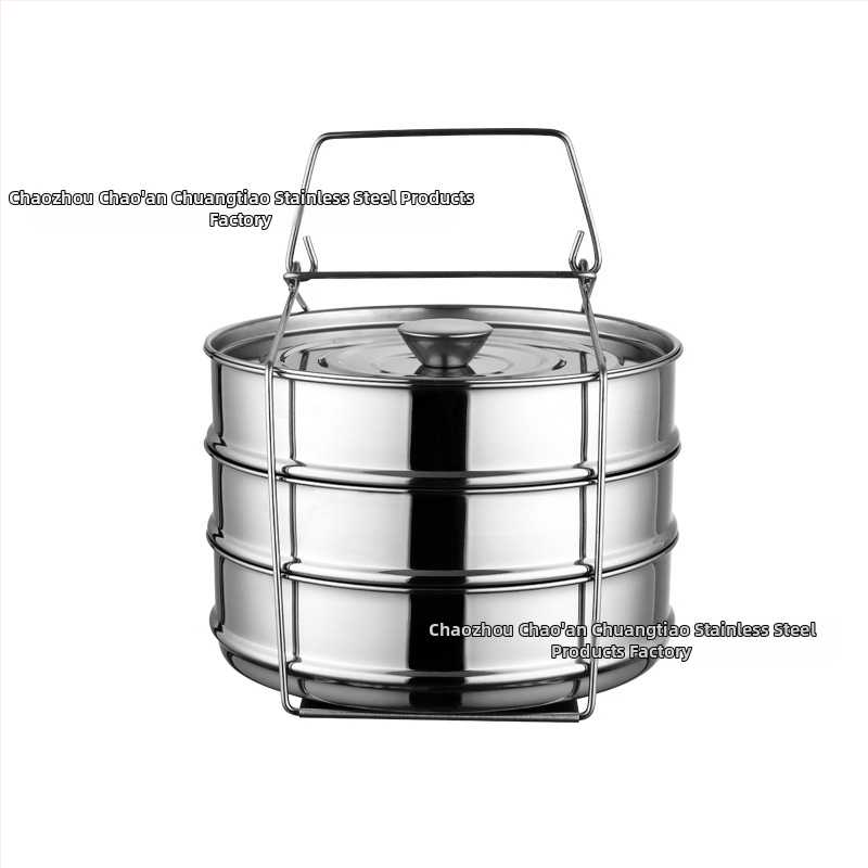 Parna košarica od nehrđajućeg čelika 304 za rižar, 2–3 sloja, prilagodljiva