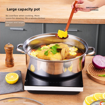 Parný hrniec z nehrdzavejúcej ocele 400 série, 4 úrovne, sklenený kryt, jednopodlažné dno