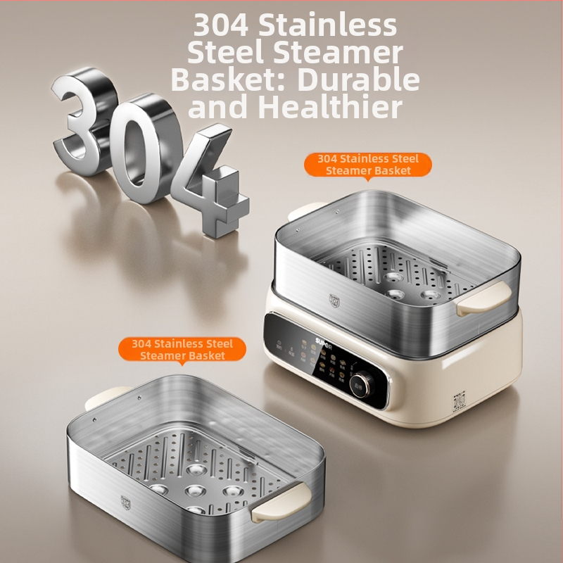 Supor elektrický parný hrniec, tri vrstvy, nerezová oceľ, kapacita 10 l a viac, dotykové ovládanie