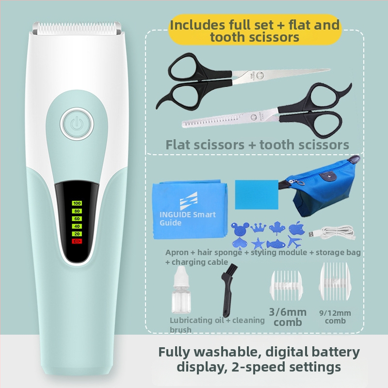 V21 Deti zastrihávač vlasov – Nabíjateľný, 6W, Vodotesný