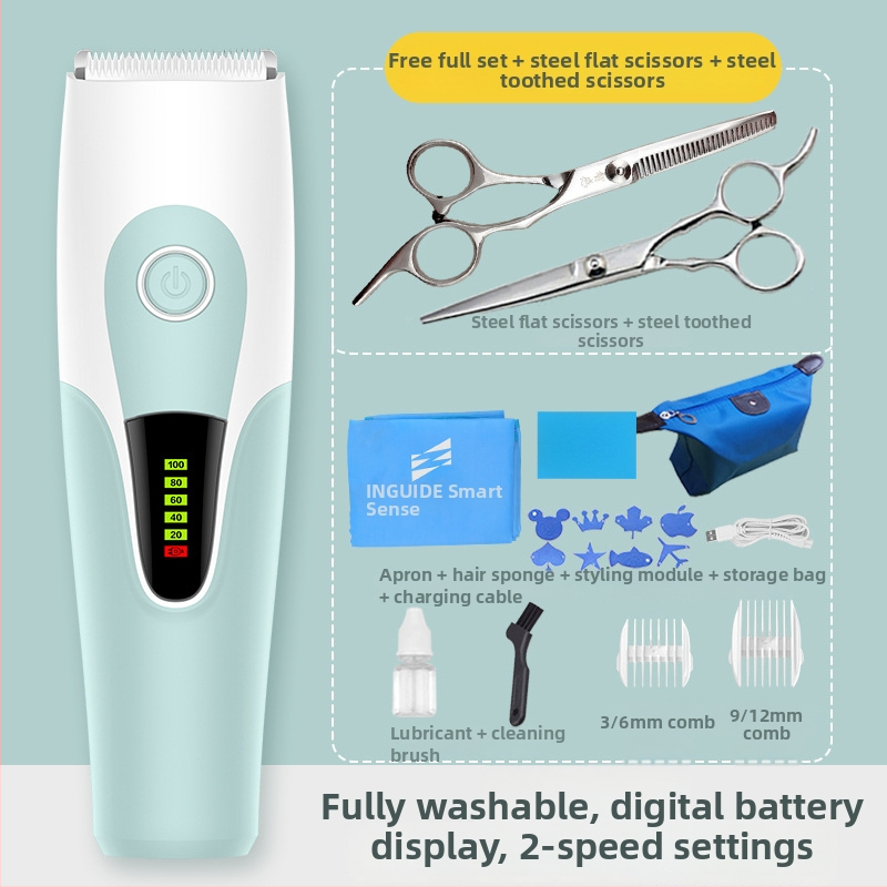 V21 Deti zastrihávač vlasov – Nabíjateľný, 6W, Vodotesný