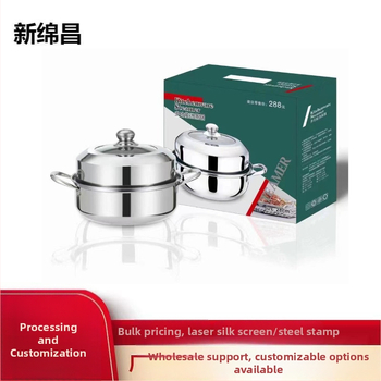 Nerezová parná miska, 2 vrstvy, sklenený poklop, jediné dno, spracovanie na mieru