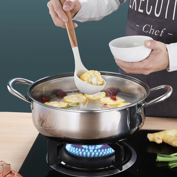 Posuda za parenje od nehrđajućeg čelika, 2 sloja, stakleni poklopac, jedno dno, prilagodljiva obrada