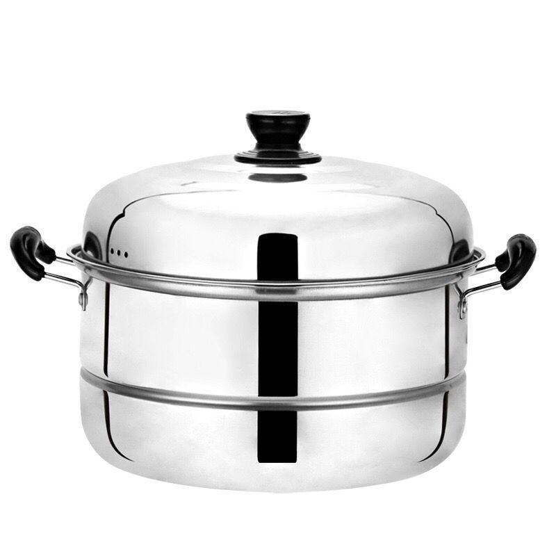 Nehrđajući čelični parovar s tri razine, indukcijski kompatibilan, poklopac od nehrđajućeg čelika, složeno dno, Prosperity