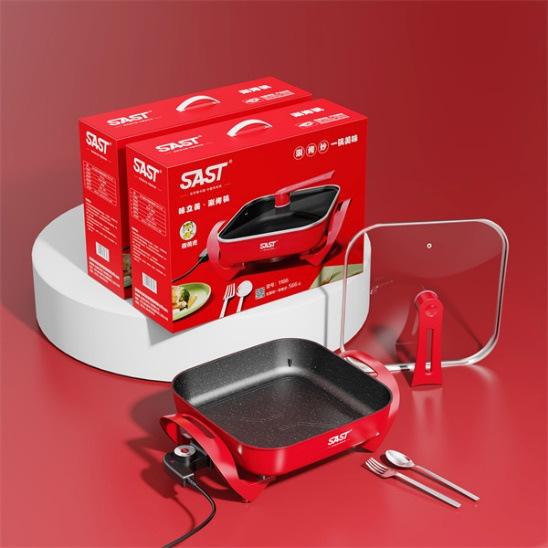 Električni lonac s više funkcija, kapacitet 4–5 L, unutarnji lonac od legure, snaga 1200–1500 W, upravljanje mikroprocesorom, pogodan za 3–4 osobe