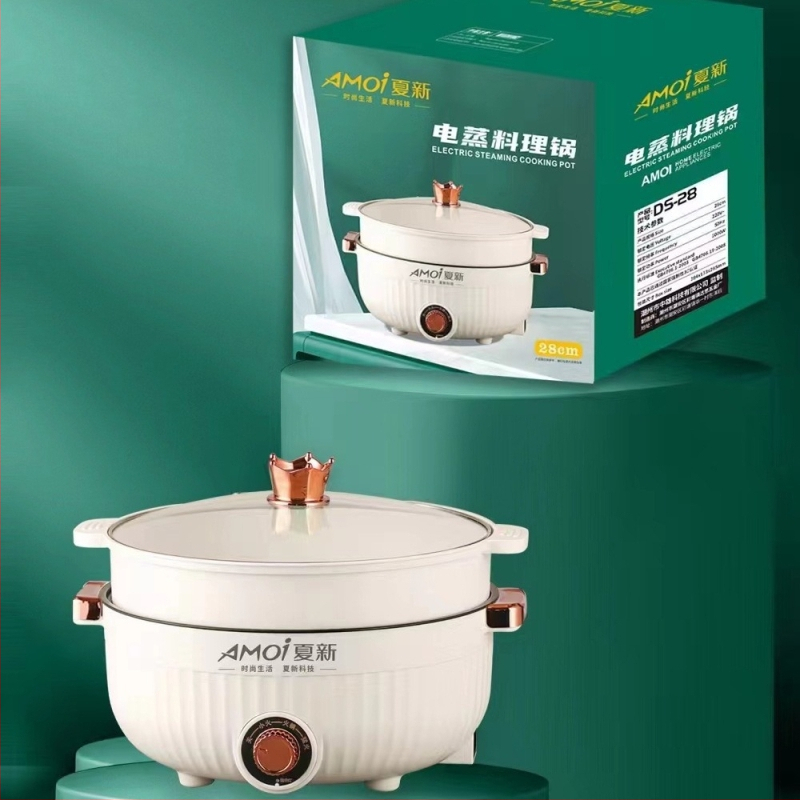 Elektrická varná nádoba – viacfunkčná: parenie, varenie, dusenie, smaženie; dvojité vyhotovenie; vnútorný povrch s nepriľnavou úpravou; výkon ≤800W; vhodný pre 2–3 porcie; mechanické ovládanie