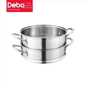 Trojvrstvový parný hrniec z nehrdzavejúcej ocele, s dvojitým dnom, kompatibilný s indukčnou a plynovou platňou