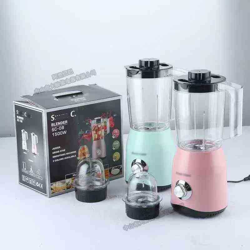 Mașină de suc și lapte de soia, capacitate mare, 1000W+, 5 lame, recipient interior din PC, randament maxim de suc 1.501 L