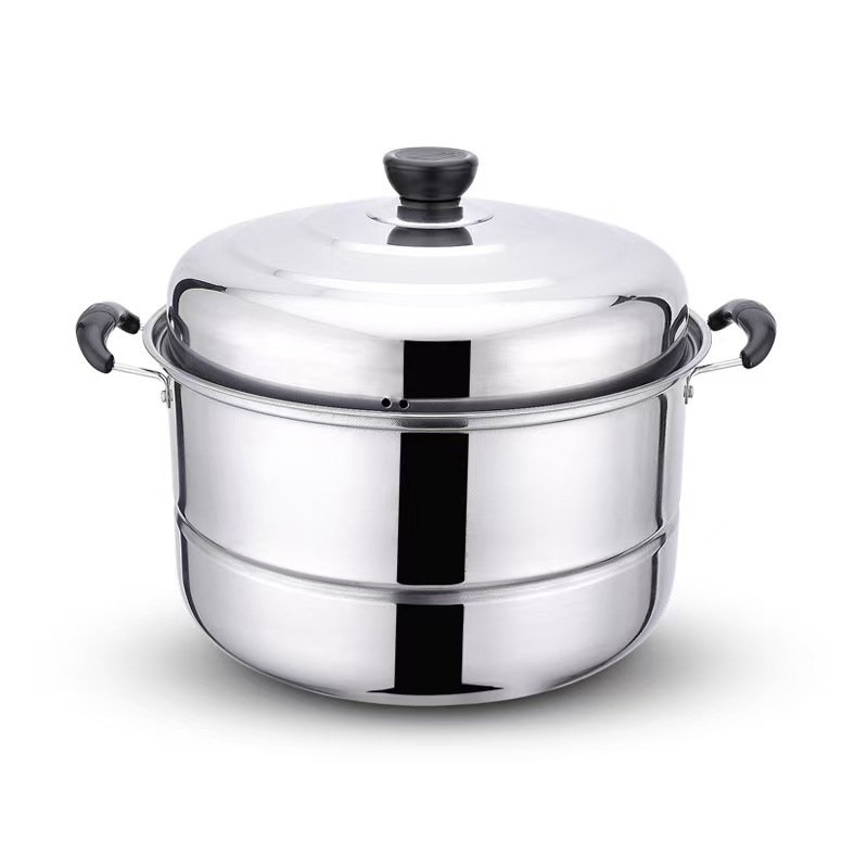 Parna posuda od nehrđajućeg čelika s višeslojnom konstrukcijom (dva i tri sloja), kompatibilna s indukcijskim pločama, poklopac od nehrđajućeg čelika