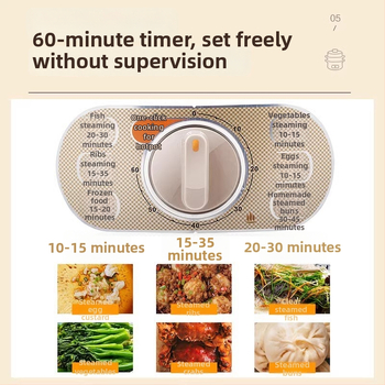 Supor gătitor electric cu aburi, 3 niveluri, control mecanic, 1500W, vas interior din oțel inoxidabil, model ZN28YK807