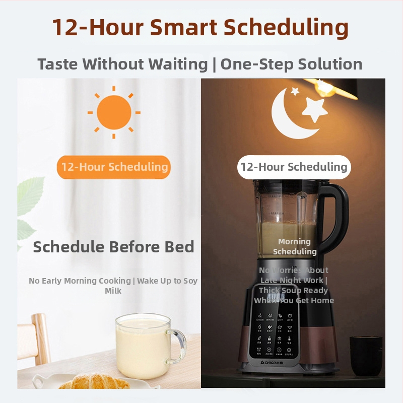 Chigo блендер за разрушаване на стената KMT-9807S-A без филтър, изолиран, сензорно управление, 1–5 порции, капацитет 1,2 л