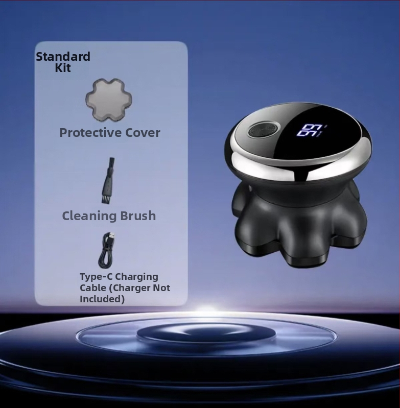 Aparat de ras fără fir pentru cap, complet lavabil, rezistent la apă, lamă din oțel inoxidabil, baterie încorporată 50–100 mAh