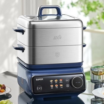 Supor aburitor electric, trei niveluri din oțel inox, capacitate peste 10 L, control tactil, 2100W