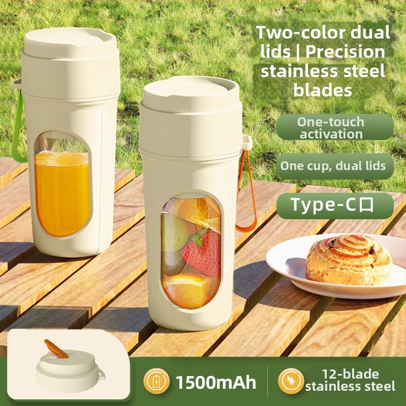 Prijenosni punjivi sokovnik, 18000 rpm, 12-rednih noževa, PC plast, kapacitet 401–600 ml, snaga 40 W