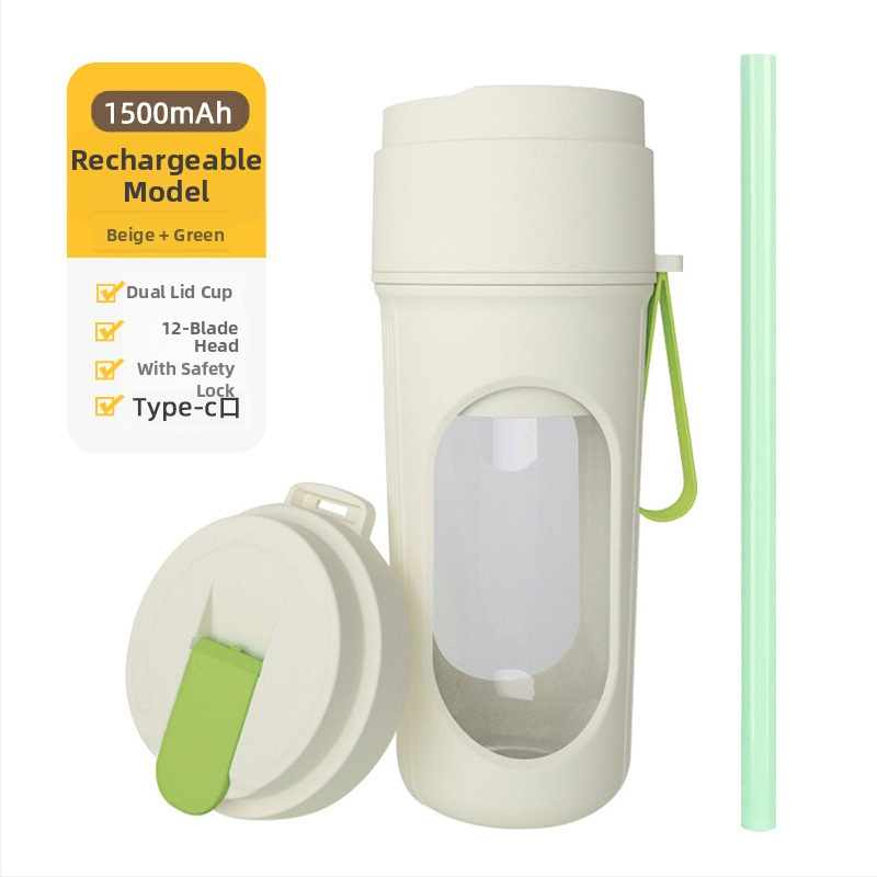Prijenosni punjivi sokovnik, 18000 rpm, 12-rednih noževa, PC plast, kapacitet 401–600 ml, snaga 40 W