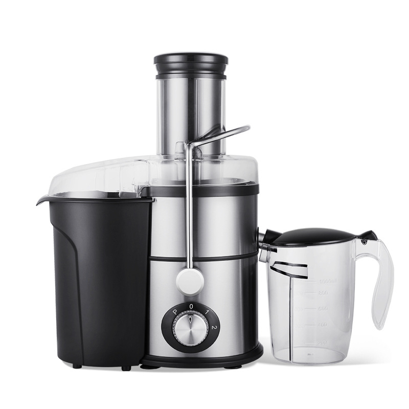 Centrifugalni sokovnik s tijelom od nehrđajućeg čelika i unutarnjim spremnikom, 800 W+, do 18000 rpm, kapacitet 1001-1500 ml.
