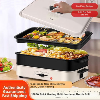 Viacúčelový hrniec s grilom a odnímateľným horúcim hrncom, 1201–1500 W, objem 4–5 L, telo z liateho železa