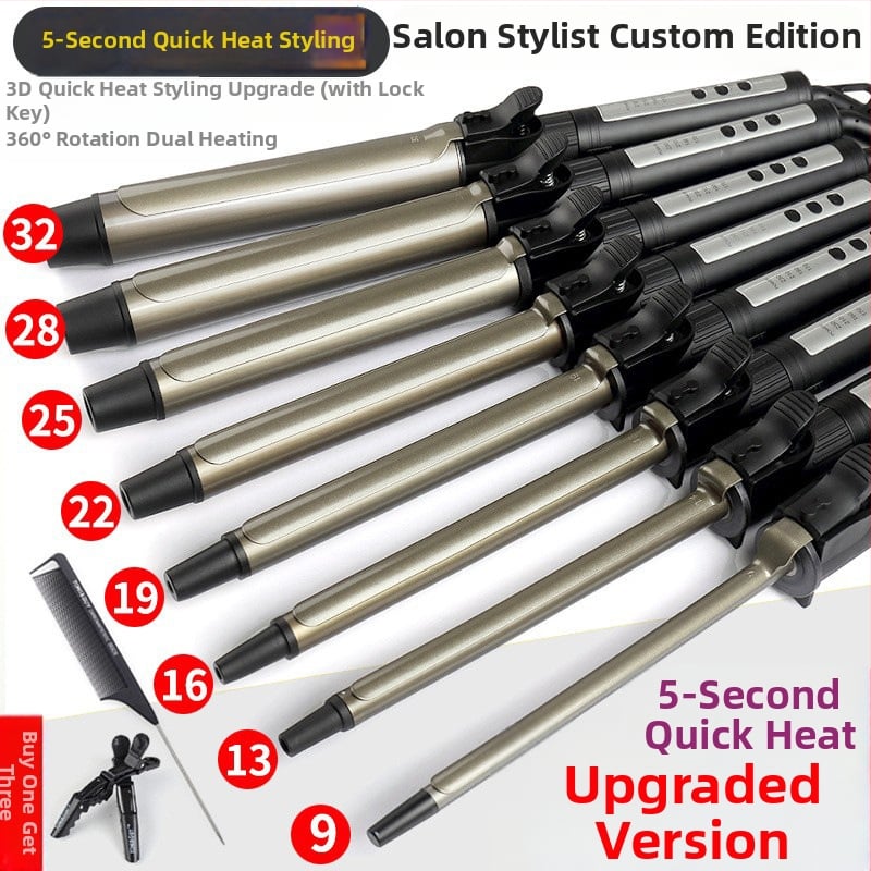 Otáčajúci kulmovač pre vizážistov zo štúdia - profesionálny, valec 21–30 mm, 4-stupňové nastavenie teploty, 45 W, 110–220 V