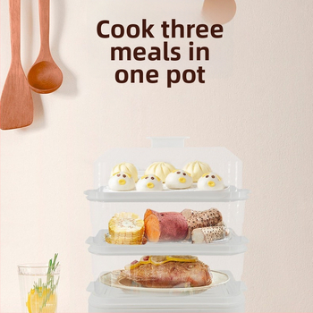 Elektrický parný hrniec s tromi alebo viac úrovňami, kapacita nad 10 l, dotykové ovládanie, výkon 800 W