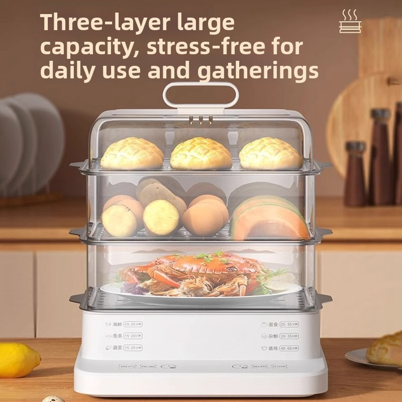 Elektrický parný hrniec, jednovrstvový, objem 10 l a viac, dotykové ovládanie, model 166