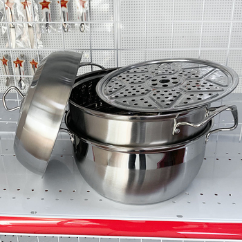 Trojeročni parni lonac od nehrđajućeg čelika 201, dubina 28,2 cm, pogodan za običan štednjak