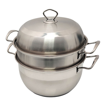 Trojeročni parni lonac od nehrđajućeg čelika 201, dubina 28,2 cm, pogodan za običan štednjak