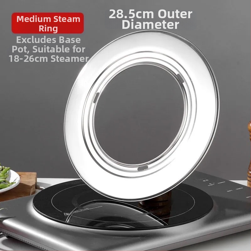 Nerezový parný hrniec na dumplings, model 001, 1 vrstva, spodné dno s jedným dielom, kompatibilný s bežnými platňami