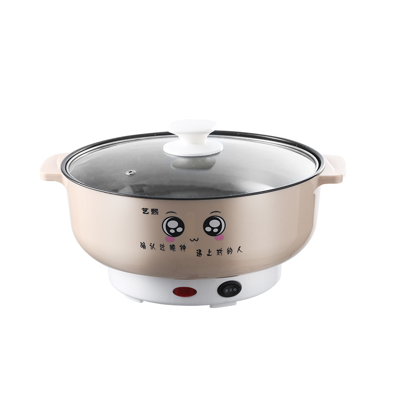 Električna posuda za kuhanje s nelepljivim unutarnjim dijelom, višenamjenska, snaga ispod 800W, za 1–2 osobe, plastično kućište, dubina unutarnje posude 10 cm; funkcije: parenje, kuhanje, prženje, dinstanje