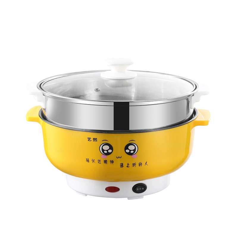 Električna posuda za kuhanje s nelepljivim unutarnjim dijelom, višenamjenska, snaga ispod 800W, za 1–2 osobe, plastično kućište, dubina unutarnje posude 10 cm; funkcije: parenje, kuhanje, prženje, dinstanje