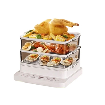 Gătitor cu aburi electric, cu un singur nivel, capacitate peste 10 L, control tactil, funcție de programare