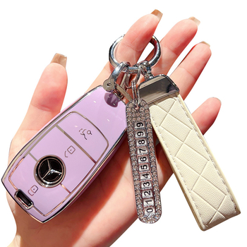 Θήκη κλειδιού Mercedes-Benz για E-Class, E200, E300L και GLC260L – TPU, στυλ καρτούν, Pretty Eight