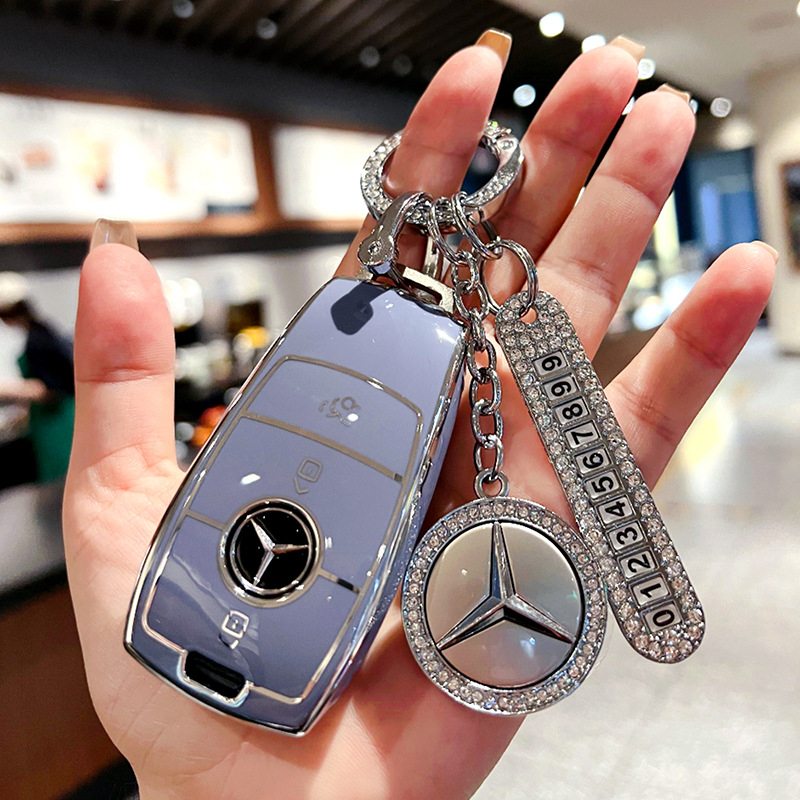 Θήκη κλειδιού Mercedes-Benz για E-Class, E200, E300L και GLC260L – TPU, στυλ καρτούν, Pretty Eight