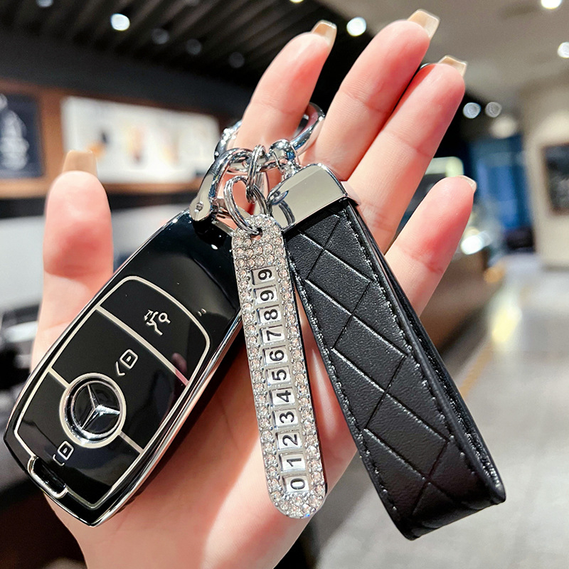 Θήκη κλειδιού Mercedes-Benz για E-Class, E200, E300L και GLC260L – TPU, στυλ καρτούν, Pretty Eight