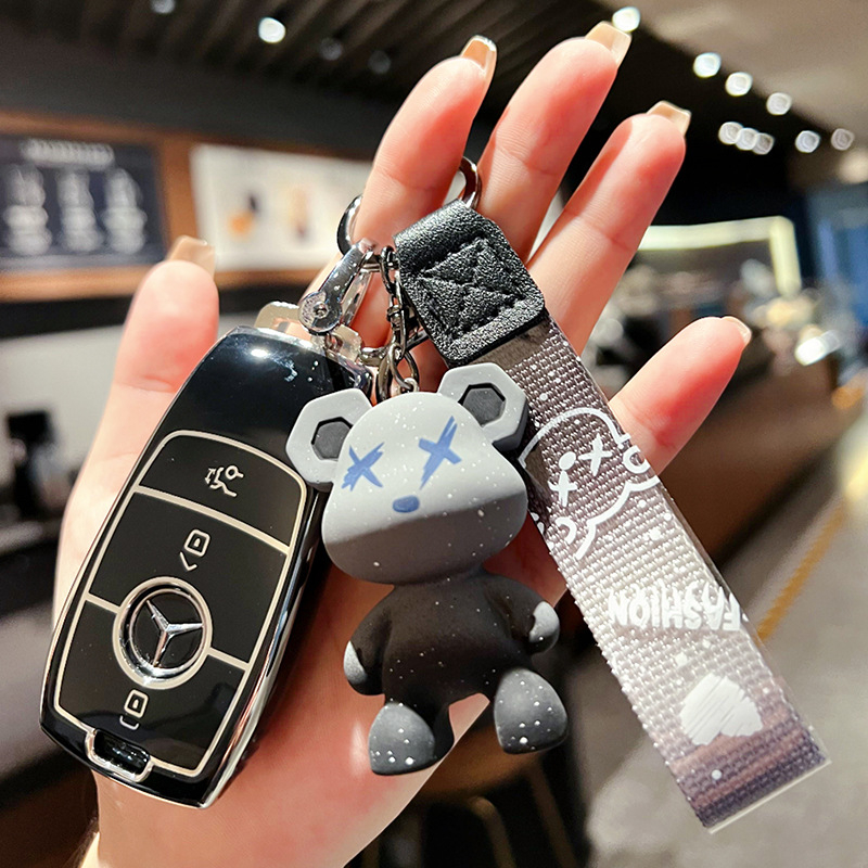 Θήκη κλειδιού Mercedes-Benz για E-Class, E200, E300L και GLC260L – TPU, στυλ καρτούν, Pretty Eight