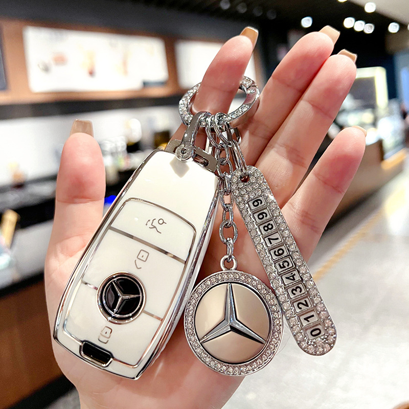 Θήκη κλειδιού Mercedes-Benz για E-Class, E200, E300L και GLC260L – TPU, στυλ καρτούν, Pretty Eight