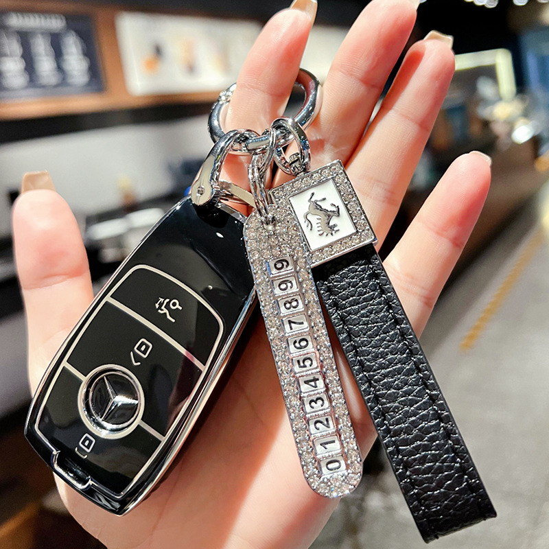 Θήκη κλειδιού Mercedes-Benz για E-Class, E200, E300L και GLC260L – TPU, στυλ καρτούν, Pretty Eight