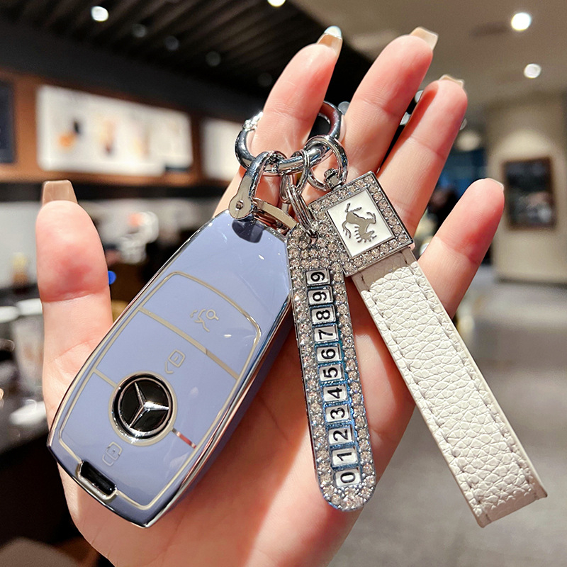 Θήκη κλειδιού Mercedes-Benz για E-Class, E200, E300L και GLC260L – TPU, στυλ καρτούν, Pretty Eight