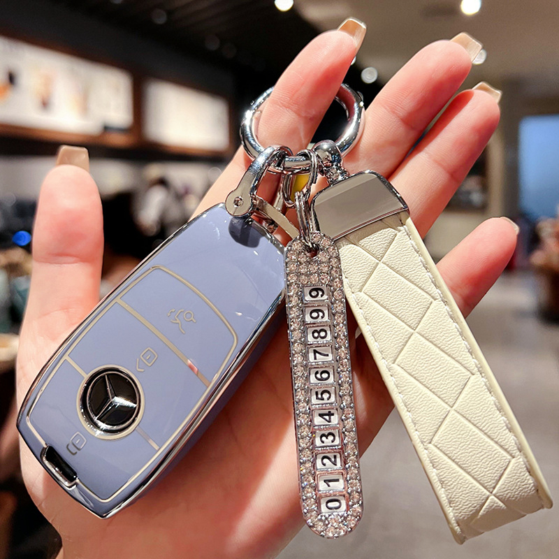 Θήκη κλειδιού Mercedes-Benz για E-Class, E200, E300L και GLC260L – TPU, στυλ καρτούν, Pretty Eight