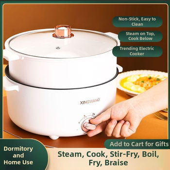 Višenamjenski električni lonac za kuhanje, zapremina 2–3 L, unutarnja posuda od medicinskog kamena, snaga do 800 W, para funkcija, zaštita od suhog izgarivanja