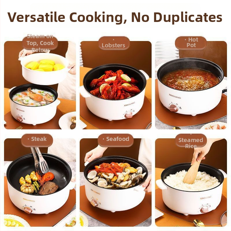 Višenamjenski električni lonac za kuhanje, zapremina 2–3 L, unutarnja posuda od medicinskog kamena, snaga do 800 W, para funkcija, zaštita od suhog izgarivanja