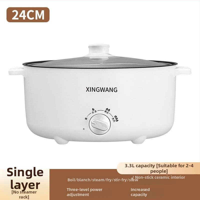 Višenamjenski električni lonac za kuhanje, zapremina 2–3 L, unutarnja posuda od medicinskog kamena, snaga do 800 W, para funkcija, zaštita od suhog izgarivanja